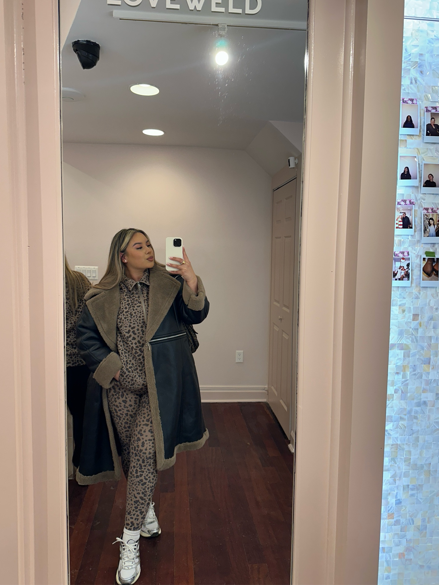 Comfy cute outfit 🐆🖤

Top&Leggings: L 
Sweater: M 
Coat: 8 petite (runs oversized) 

#LTKSeasonal #LTKStyleTip #LTKMidsize