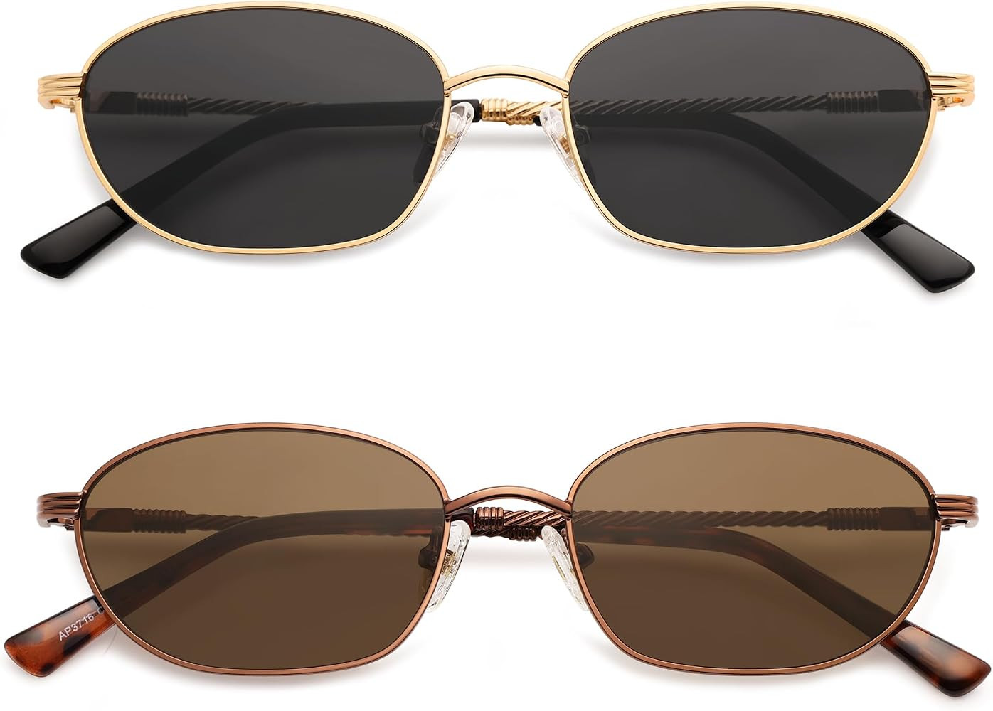 Appassal Trendy Retro Hexagon Sunglasses for Women Men, Metal UV400 Retro Rectangle Shades AP3716 | Amazon (US)