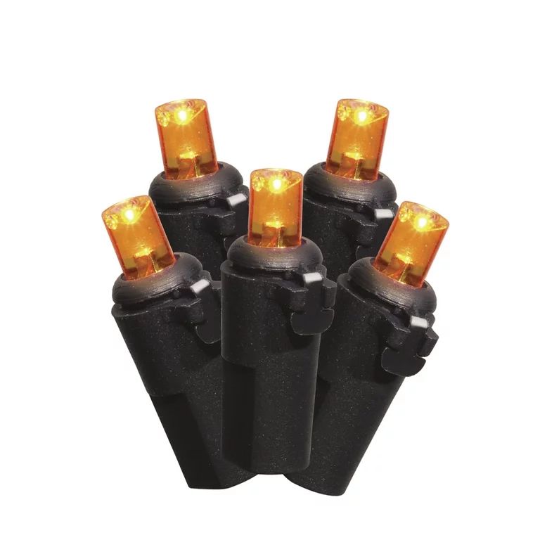 Halloween 20-Count Indoor Battery Operated Orange LED Mini Lights, with Timer, Way to Celebrate -... | Walmart (US)