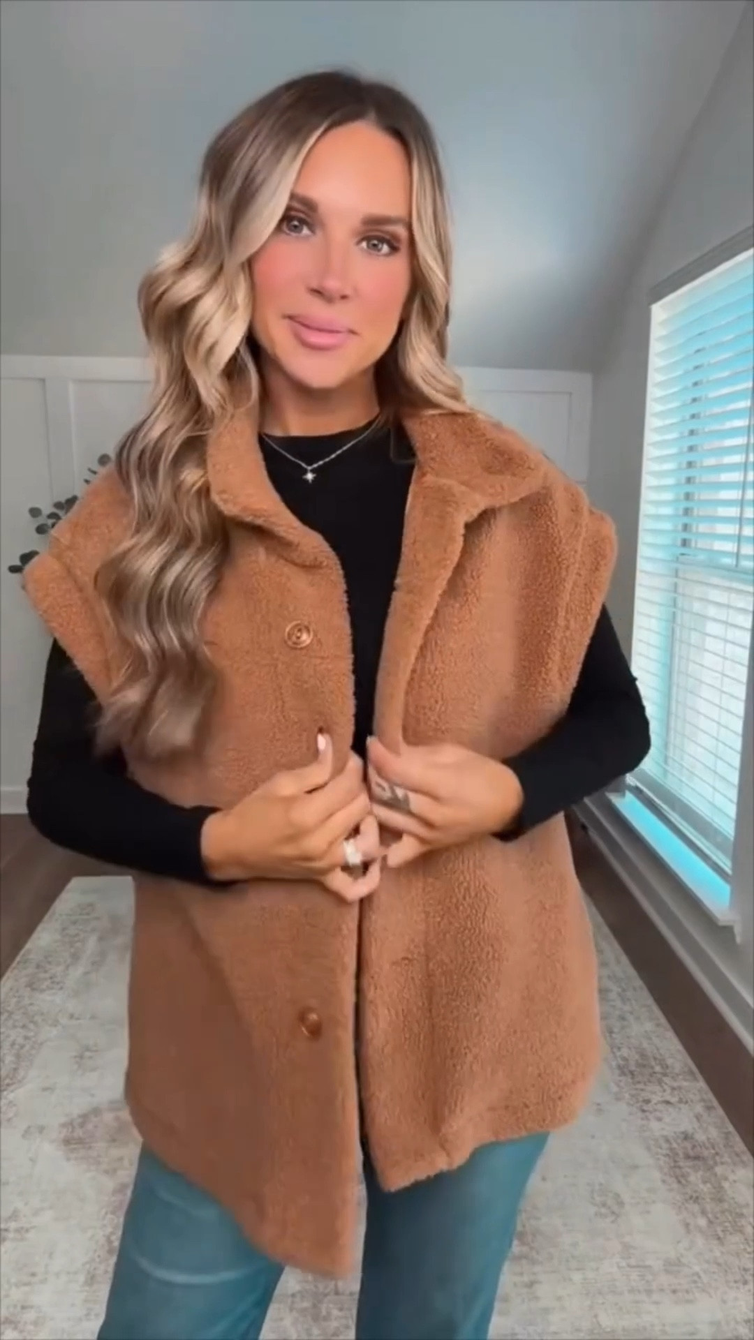 Most asked question in my DM’s has been about this fuzzy vest and these cuffed jeans! This is one of my most worn and loved vests for the season paired with the best selling denim two Fall seasons now! I’m 5’6 139lbs in a size 4 jeans, small black long sleeve top, medium sherpa vest. Boots fit tts, also linking a similar pair  

 #LTKgrwm #LTKootd #LTKSeasonal