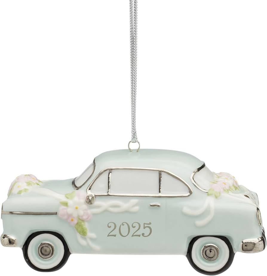 Lenox Ornament, 2025 Just Married Vintage Car Christmas Ornament, Made from Porcelain, Christmas ... | Amazon (US)