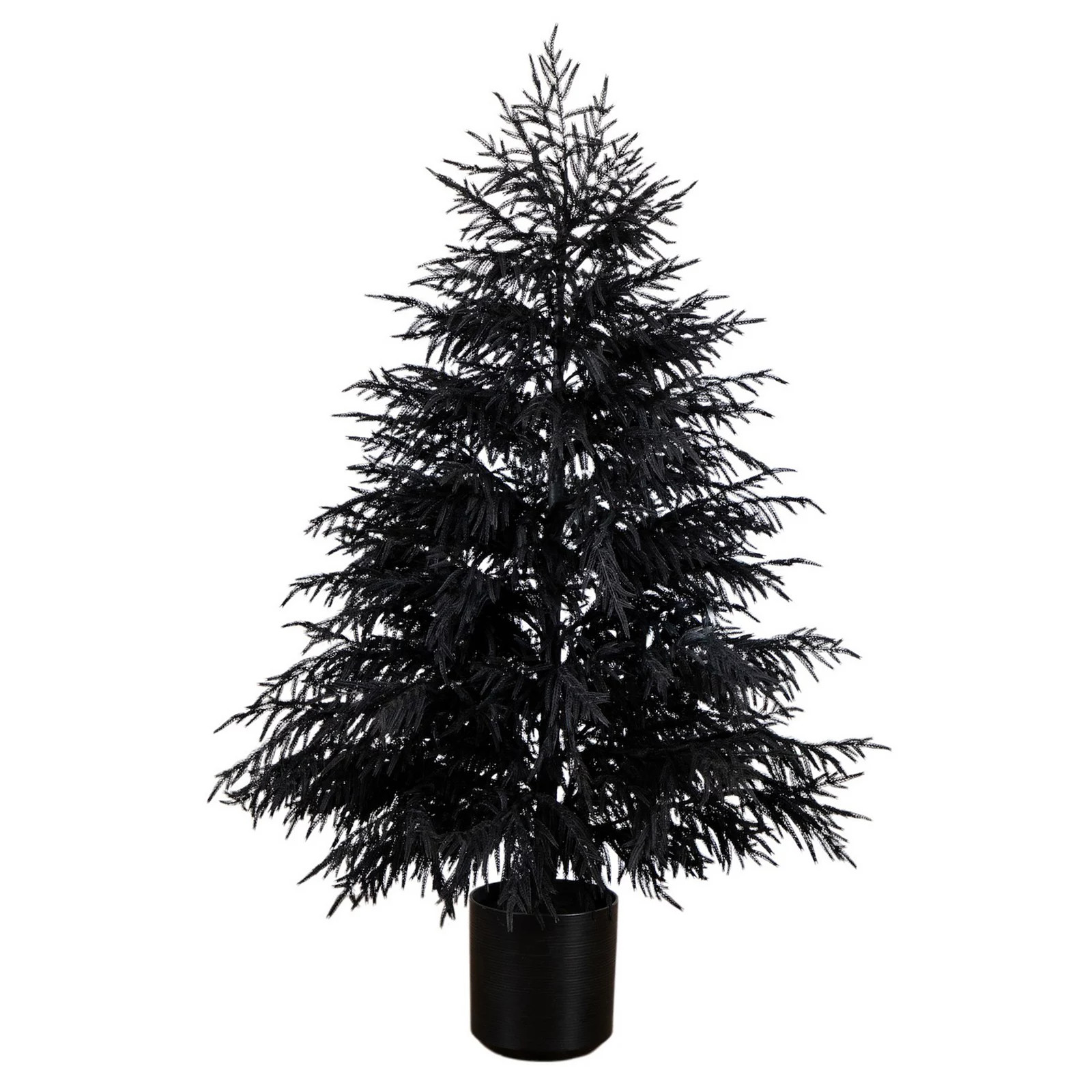 Nearly natural 6ft. Artificial Halloween Real Touch Black Norfolk Pine Christmas Tree with Natural Look, Multi | Kohl's