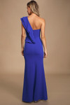 Click for more info about Kiss Me Again Royal Blue Ruffled One-Shoulder Maxi Dress