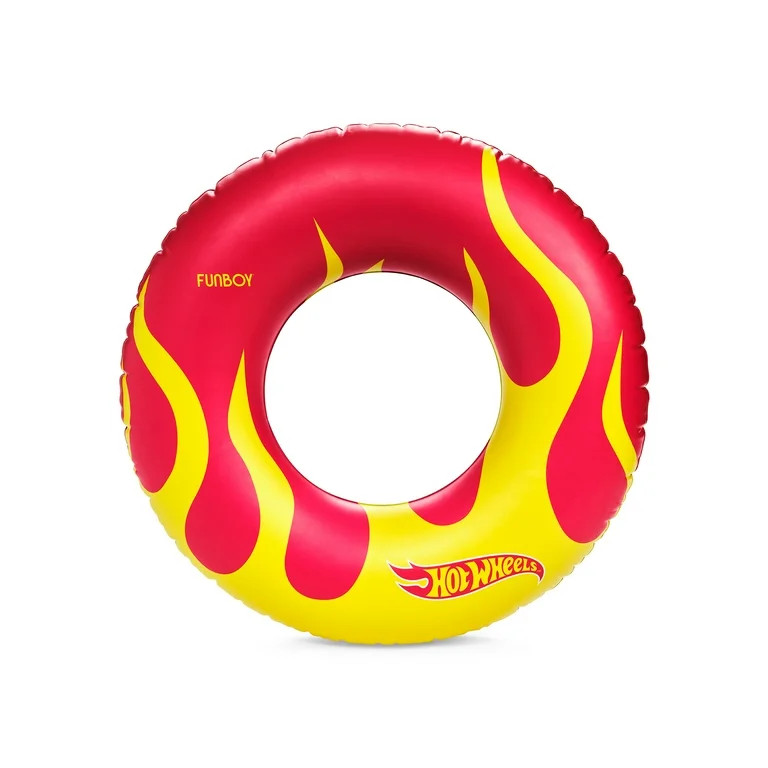 Hot Wheels™ + Float Life by Funboy Double-Sided Checkered & Flame Inflatable Tube, 34’’Diam... | Walmart (US)
