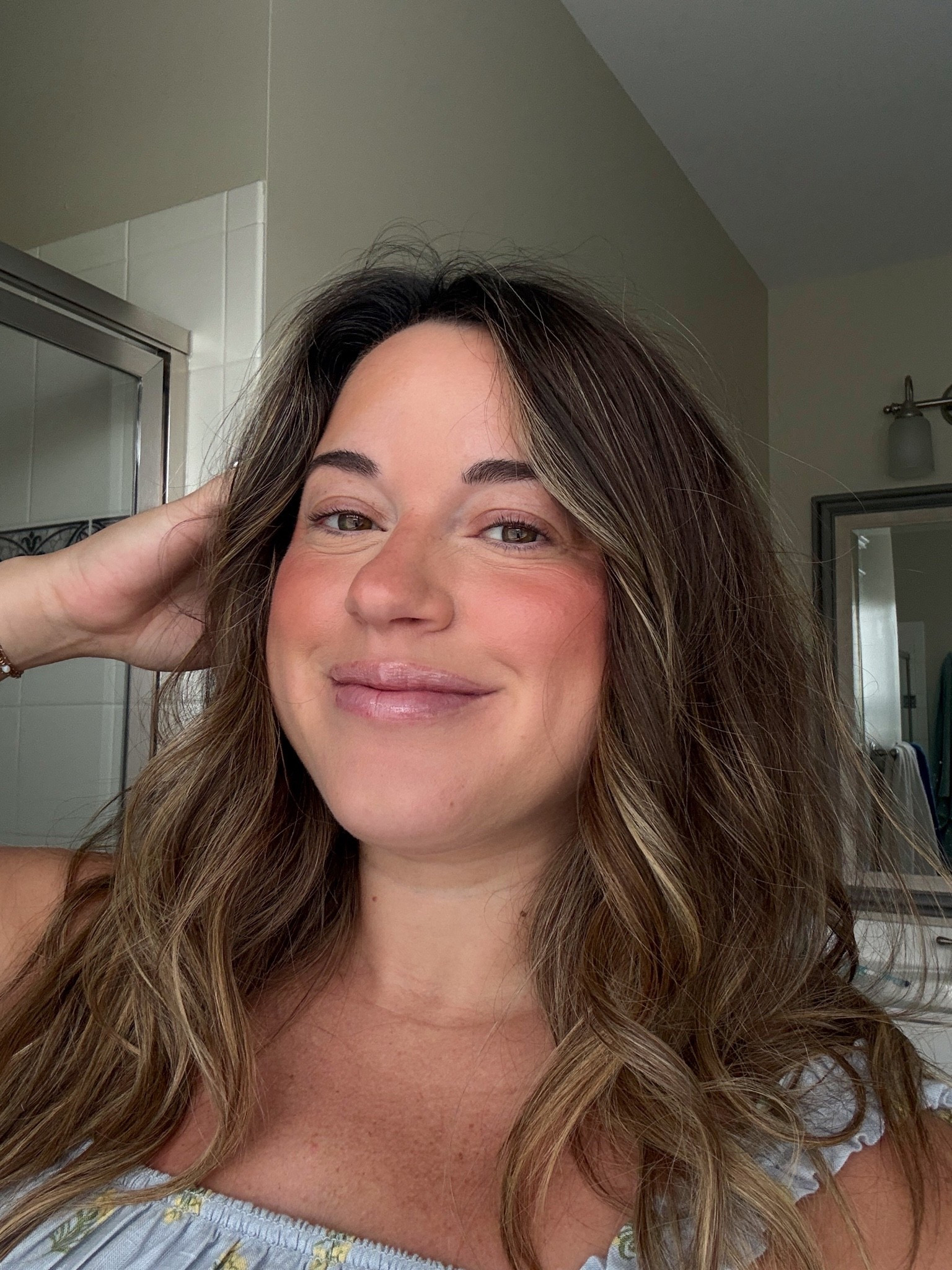 Go to makeup routine lately is bronzer, blush, skin tint, and curled lashes. Linking everything I’ve been using

Concealer - N1
Pressed powder - 1 stay buff
Skin tint - MN3
Bronzer stick- shade 3
Brown definer - medium brown
Rare blush - cheer
Rhode blush - freckle

#LTKgrwm #LTKBeauty #LTKSaleAlert