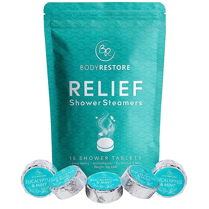 BodyRestore Shower Steamers (Pack of 15) Gifts for Women and Men - Eucalyptus & Peppermint Essent... | Amazon (US)