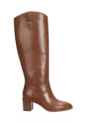 Lauren Ralph Lauren Women's Carla Burnished Leather Tall Boots, Tan, 9.5M | Belk