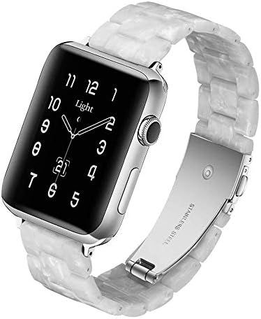 Light Apple Watch Band - Fashion Resin iWatch Band Compatible with Stainless Steel Buckle for App... | Amazon (US)
