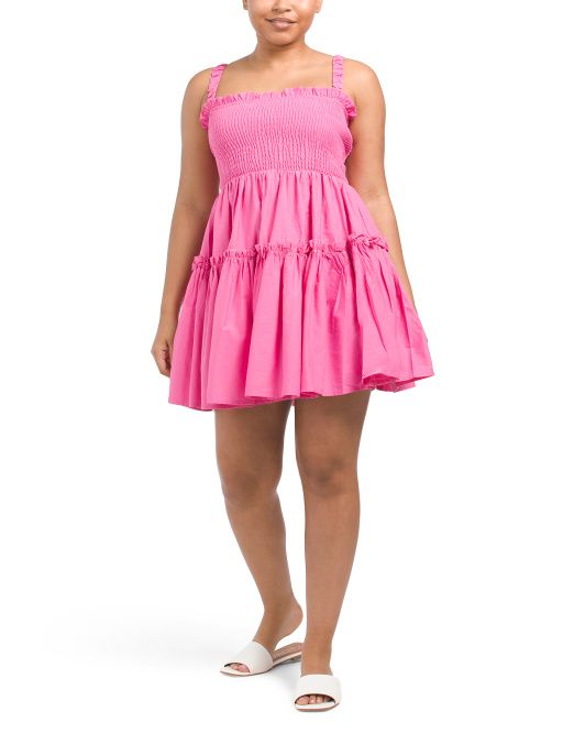 Sleeveless Smocked Top Mini Dress | TJ Maxx