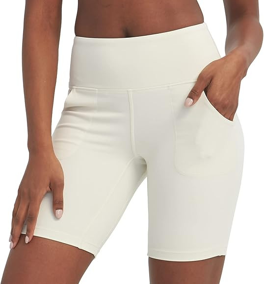 Lulucheri Biker Shorts for Women with Pockets High Waisted Yoga Pants 8" | Amazon (US)
