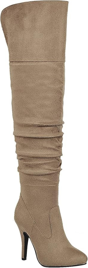 Forever Link Womens Focus-33 Vegan Leather Over The Knee Fashion Boots | Amazon (US)