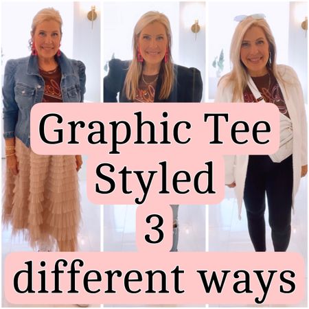 I had so much fun styling this graphic tee! I tried to link all the ordinal products but some had to be substituted. I found almost the exact same product though if not better! Enjoy! 

#LTKVideo #LTKmidsize #LTKSeasonal
