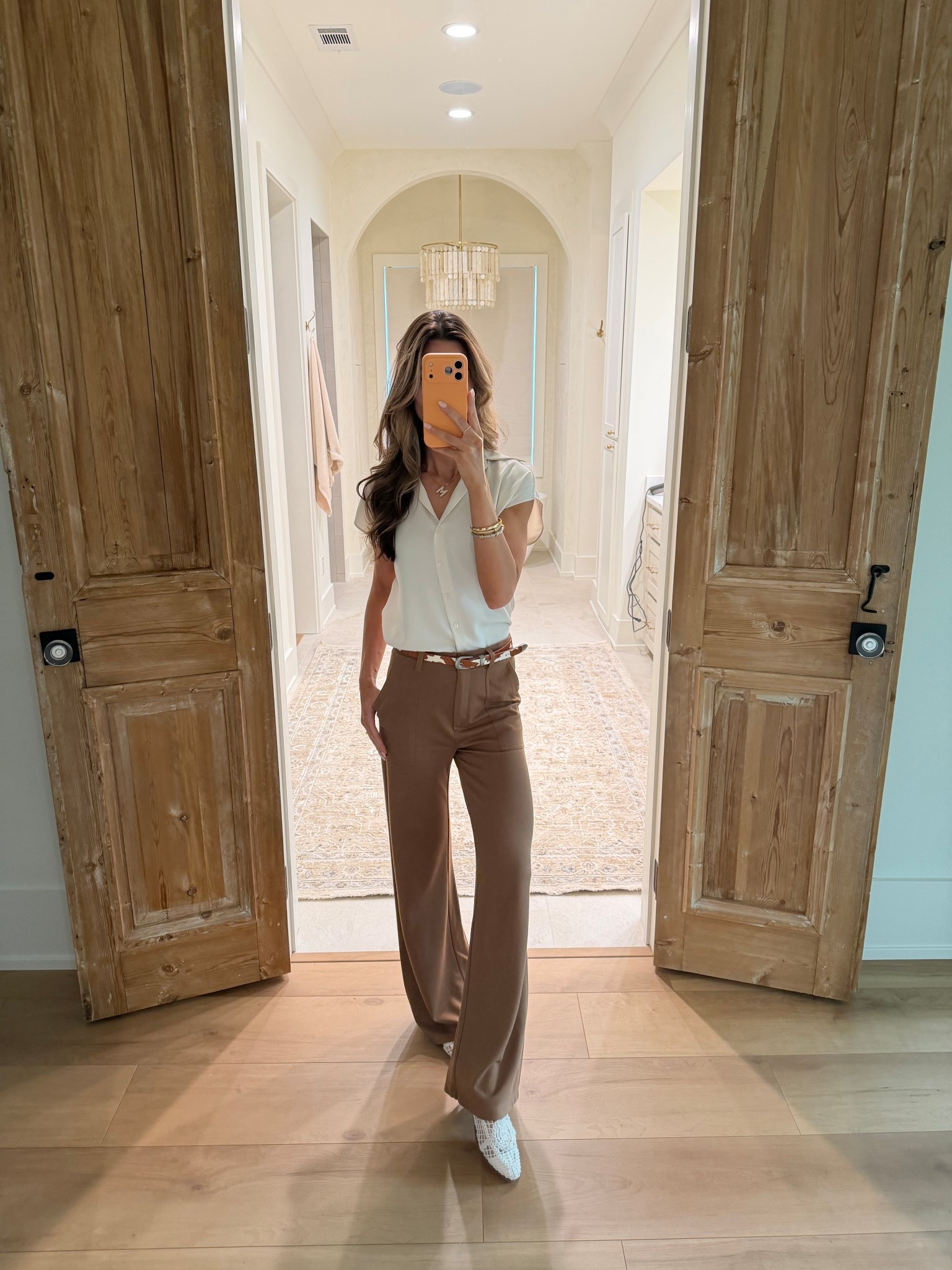 TJ Maxx belt game going strong 🤎🤍  Don’t sleep on TJ Maxx online! 

#LTKmomlife #LTKootd