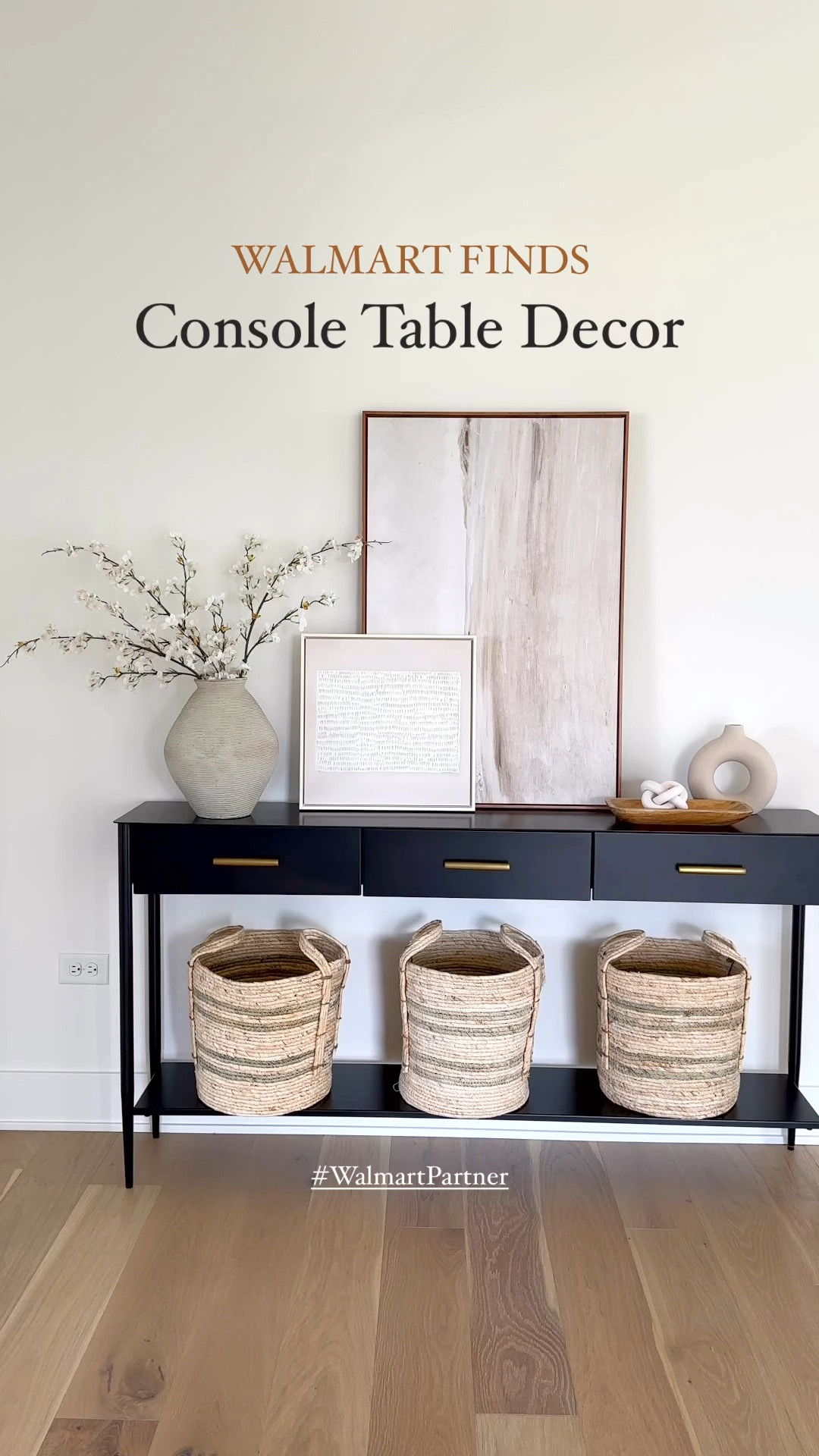 Console table styling with affordable home decor finds from @walmart!

#WalmartPartner

#LTKVideo #LTKHome