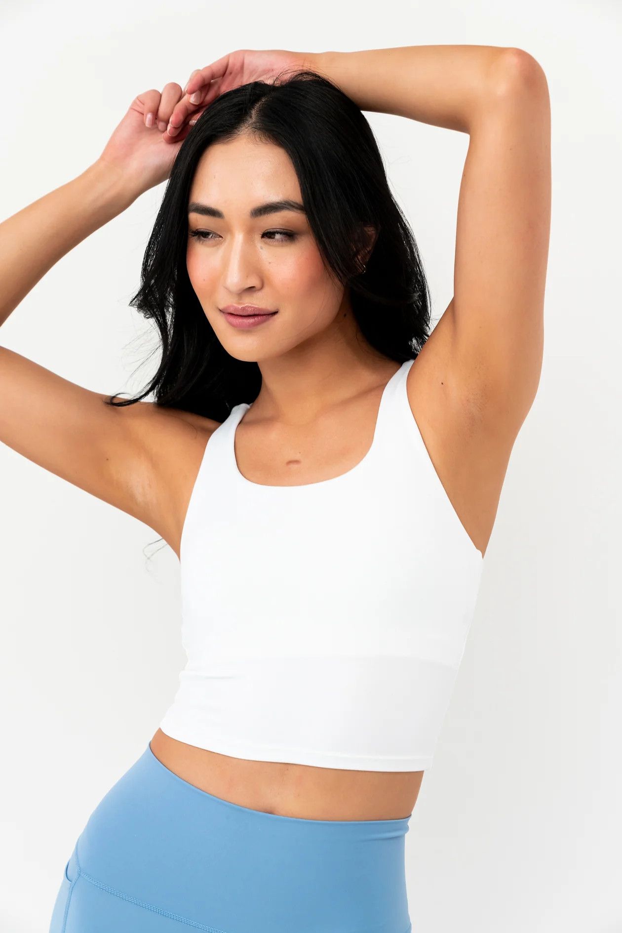 Serenity Long Line Tank | White | Coral Reef Swim