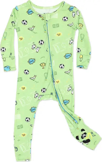 Bellabu Bear Kids' Soccer Convertible Footie Pajamas | Nordstrom | Nordstrom