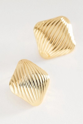 By Anthropologie Grooved Square Post Earrings | Anthropologie (US)