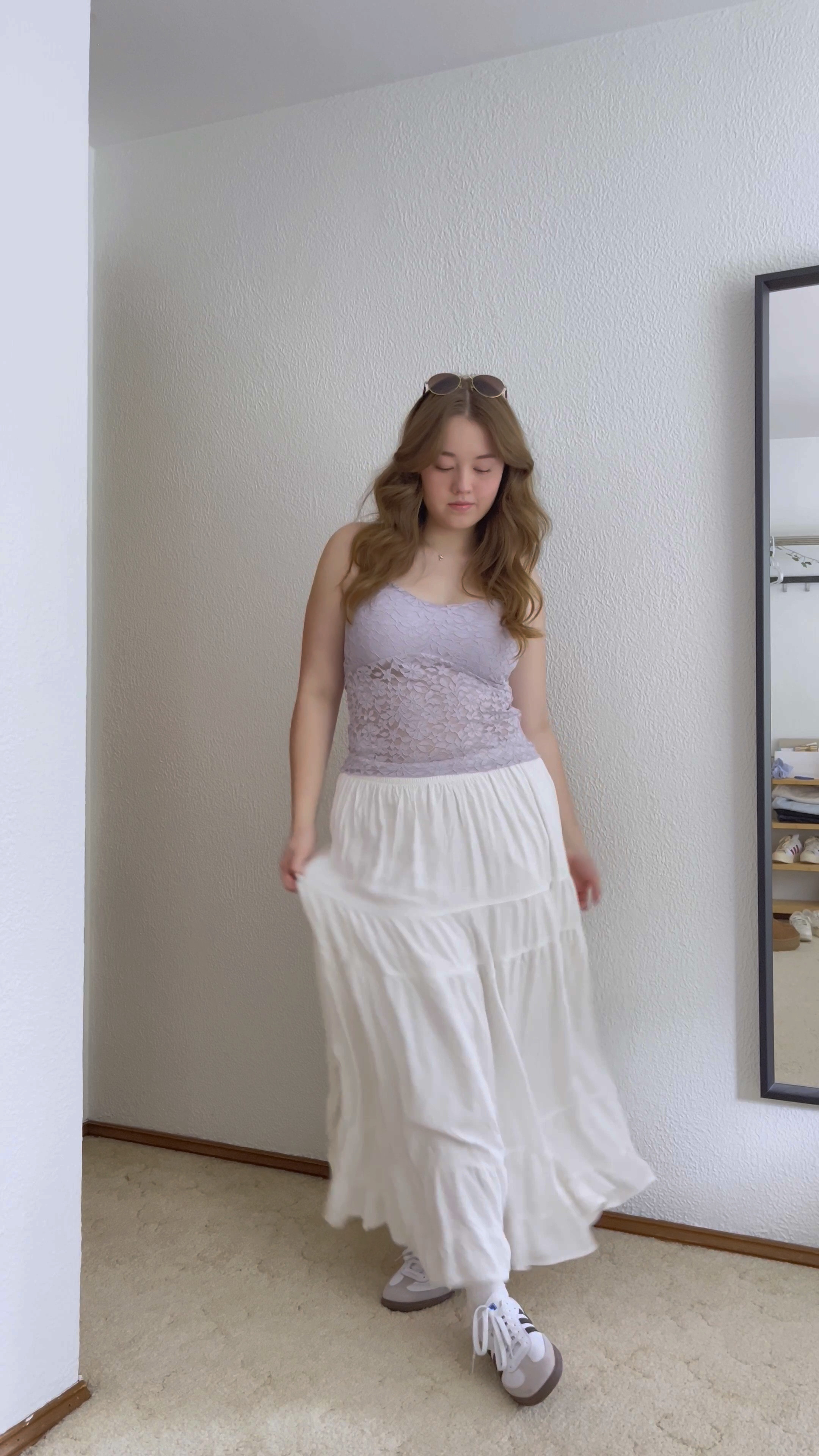 long skirt trendy summer outfit 🪻

#LTKSeasonal #LTKVideo #LTKU