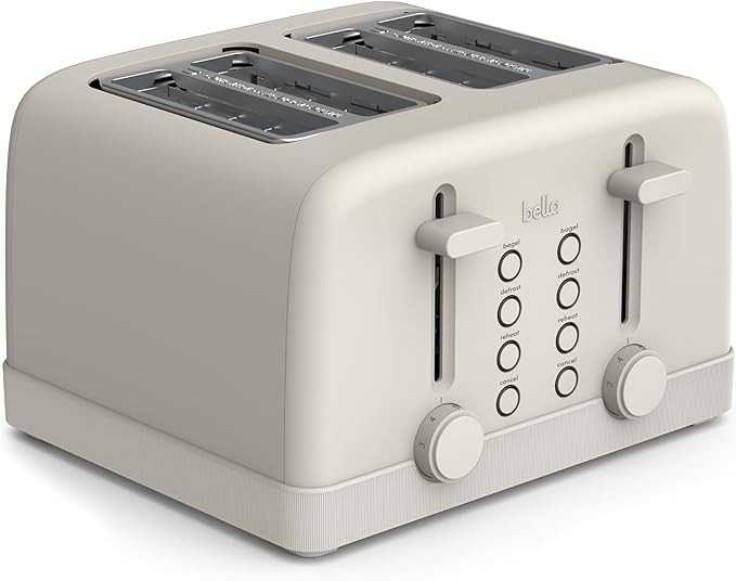 bella 4 Slice Toaster, 6 Setting Shade Control w Reheat, Cancel, Bagel & Defrost Buttons, Removab... | Amazon (US)
