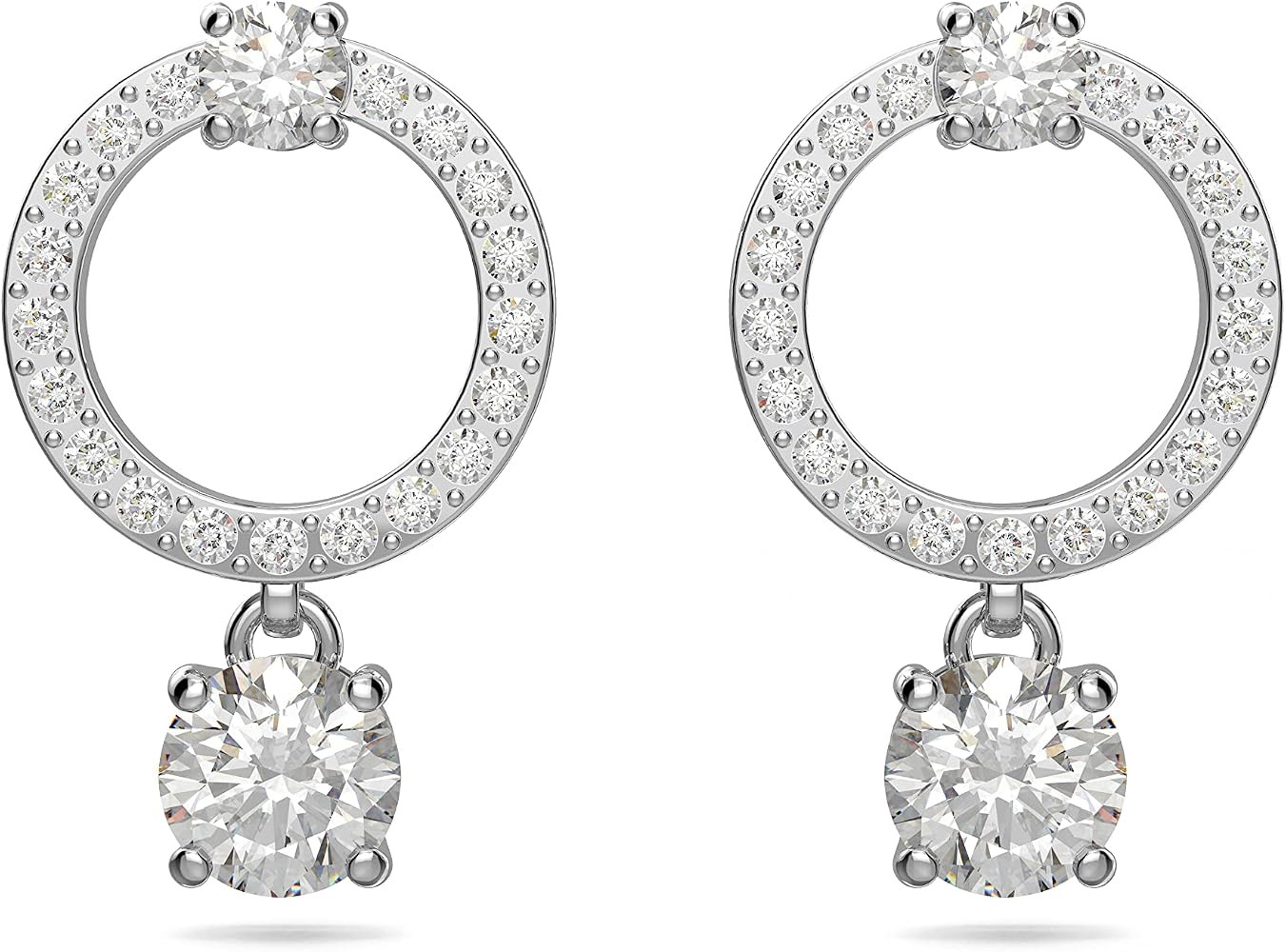 Swarovski Attract Necklace, Earring, and Bracelet Crystal Jewelry Collection, Rhodium Tone Finish | Amazon (US)