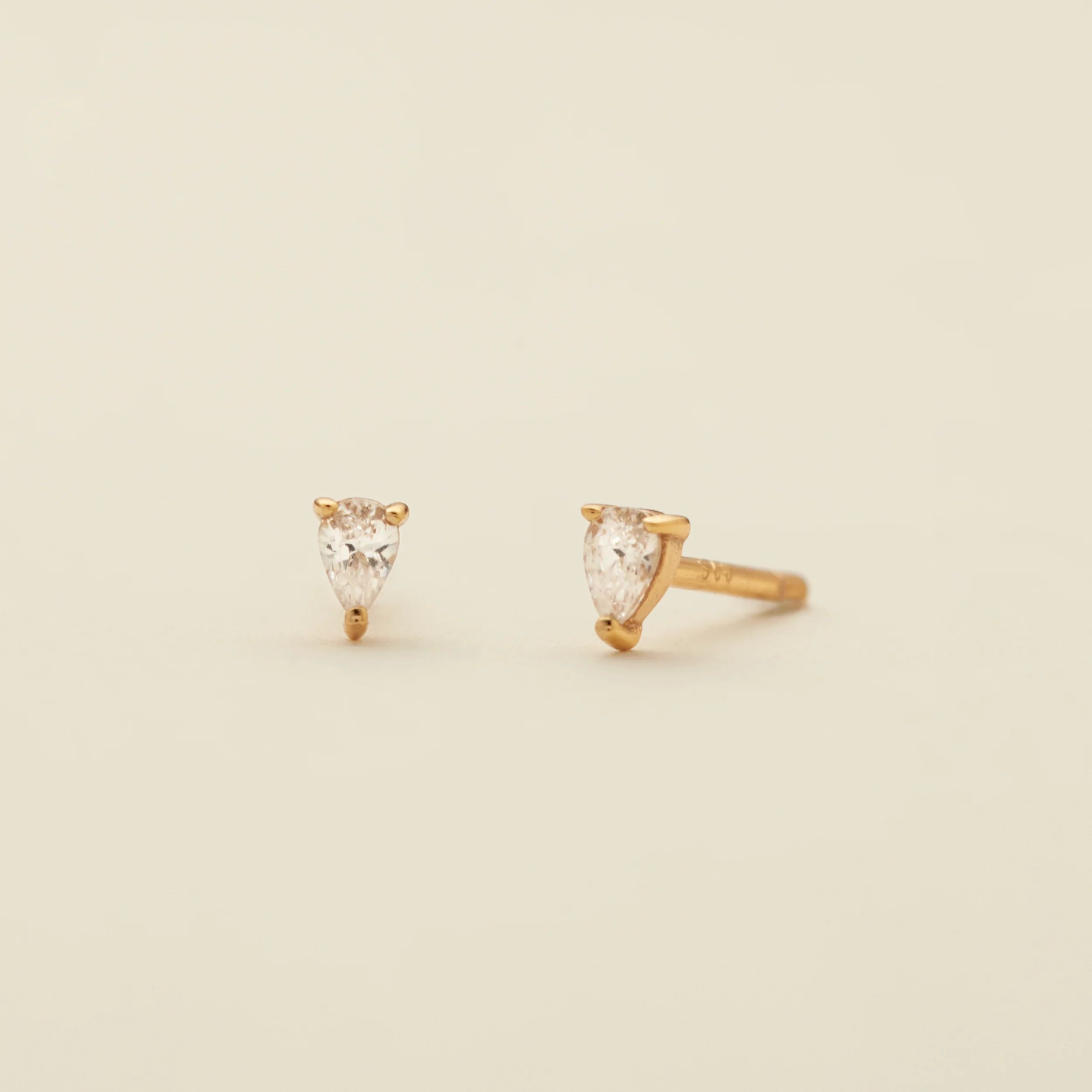 Luxe Pear Shaped Stud Earrings | Made by Mary (US)
