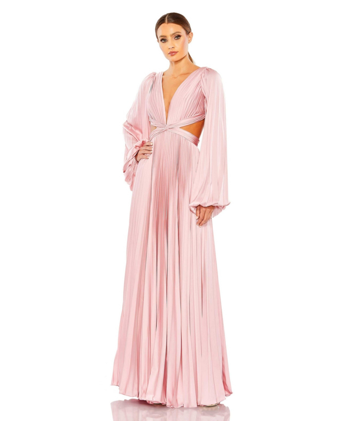 Women's Ieena Long Sleeve Cut Out Gown | Macys (US)