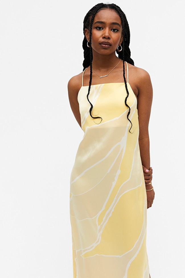 Satinkleid mit gekreuzten Rückenträgern | Monki (DE)