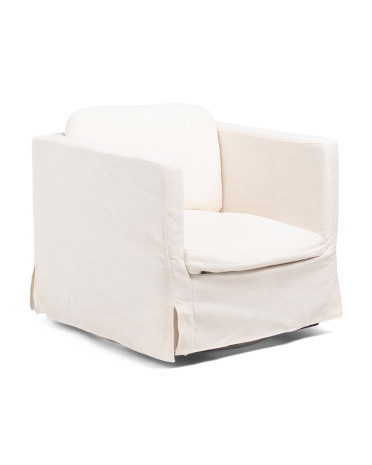 30X31.5 Swivel Chair With Removable Slipcover, Polyester | TJ Maxx