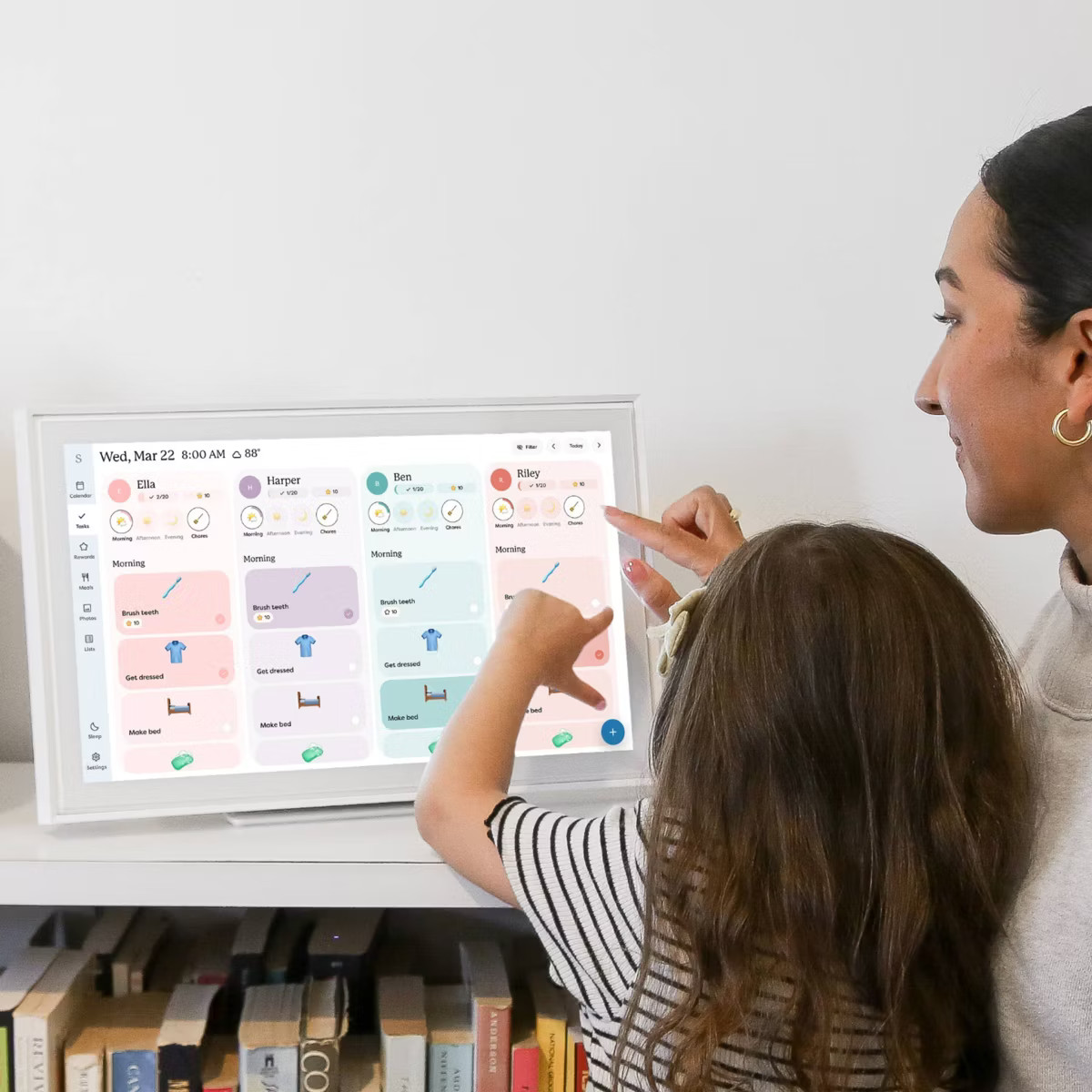 Skylight 15" Touchscreen Smart Calendar - White: Wi-Fi Enabled Digital Frame | Target