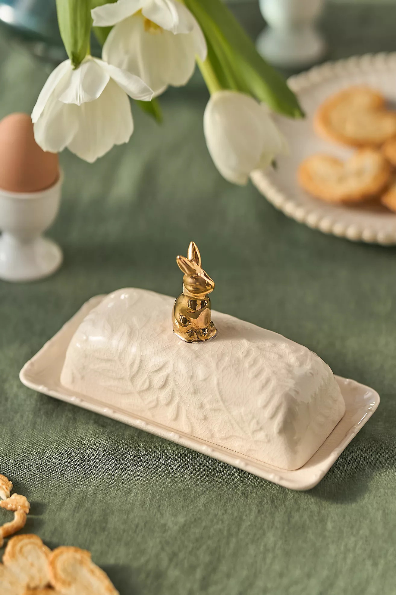 Bunny Stoneware Butter Dish | Anthropologie (US)