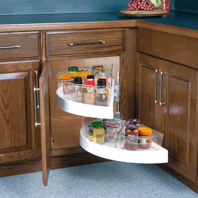 Sorbus Wedge Storage Bin Organizer with Handle for Lazy Susan Corner Cabinet 8-Pack | Wayfair North America