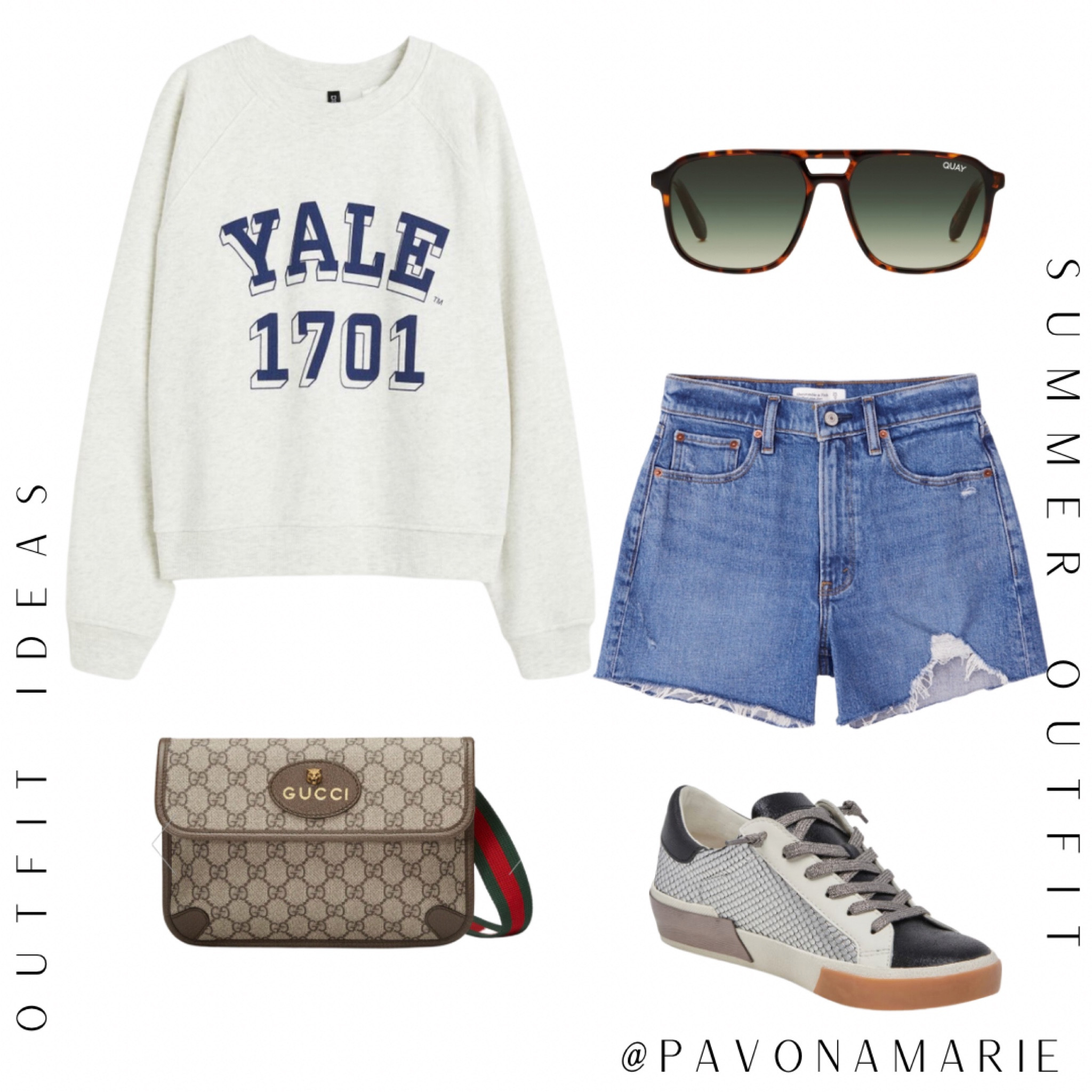 Casual outfit. Graphic sweatshirt. Jeans shorts. Abercrombie shorts. Casual wear  

#LTKunder100 #LTKFind #LTKstyletip