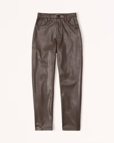 Curve Love Vegan Leather 90s Straight Pant | Abercrombie & Fitch (UK)