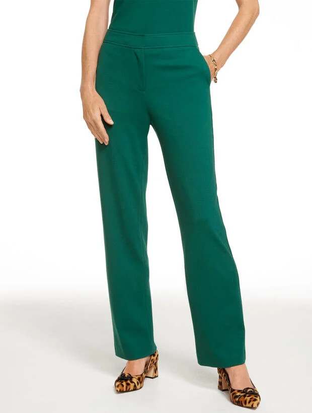 Luxe Ponte Straight Leg Pants | Talbots