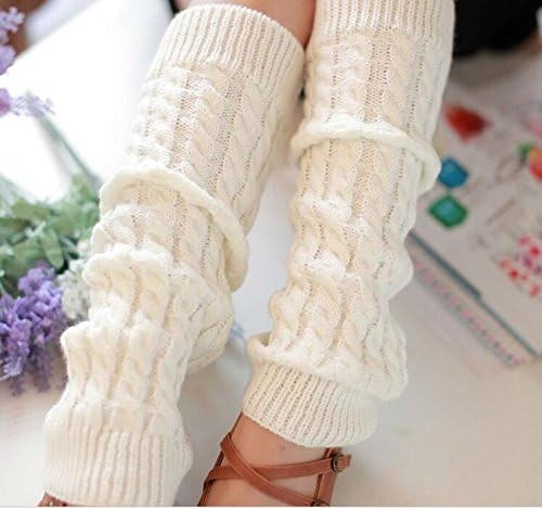 Elandy 1 Pair Knit Winter Thermal Warm Leg Warmers-Long Socks Boot Cuffs Topper Legging Pads for Wom | Amazon (US)
