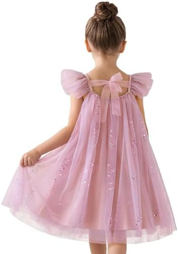 NNJXD Flower Girl's Wedding Dress Lace Sleeveless Tulle Summer Vintage Dresses | Amazon (US)