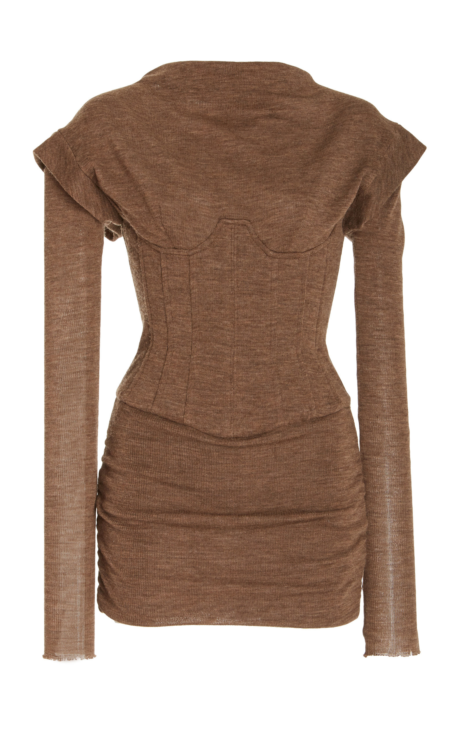 Boning-Detailed Wool Mini Dress | Moda Operandi (Global)