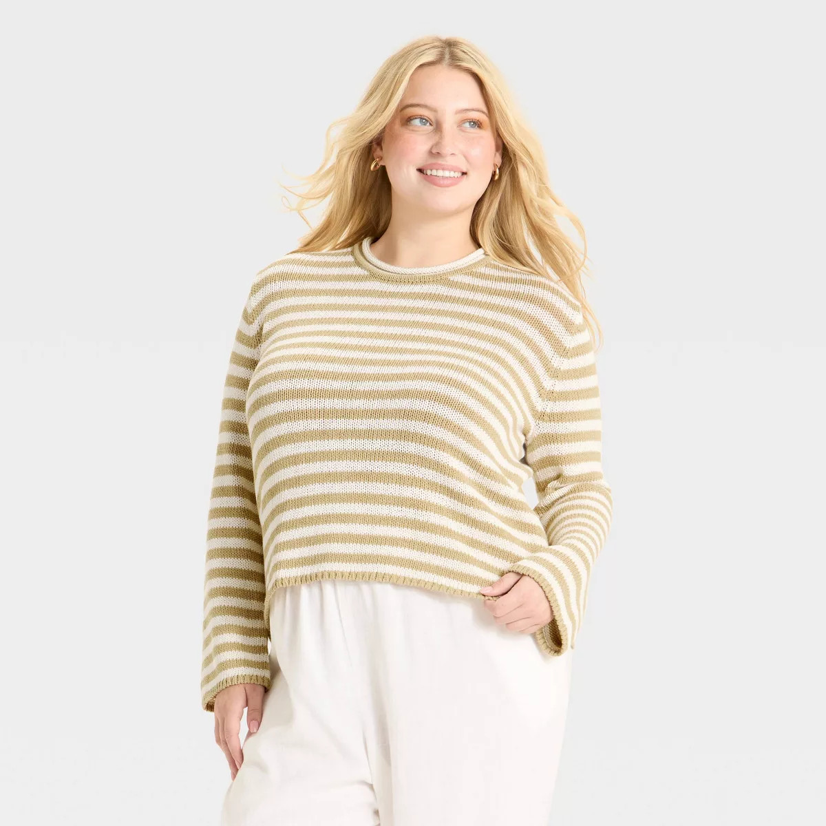 Women's Shrunken Crewneck Pullover Sweater - A New Day™ | Target