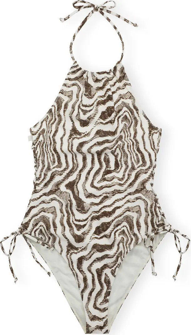 Animal Print Recycled Blend One-Piece Swimsuit | Nordstrom