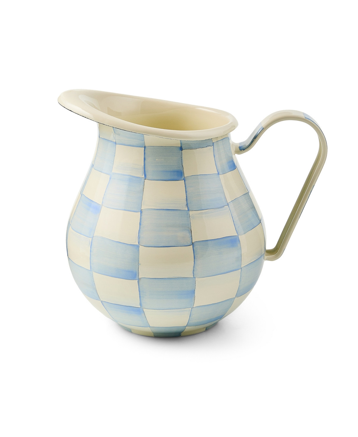 MacKenzie-Childs Check 3-Quart Pitcher - Sky Blue | Macy's