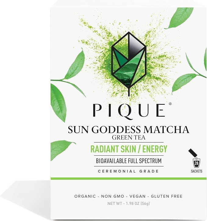 Pique Organic Sun Goddess Matcha - Ceremonial Grade Matcha Green Tea Powder, Supports Radiant Ski... | Amazon (US)