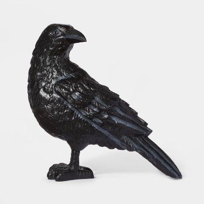 Plastic Matte Black Raven Halloween Decorative Sculpture - Hyde & EEK! Boutique™ | Target