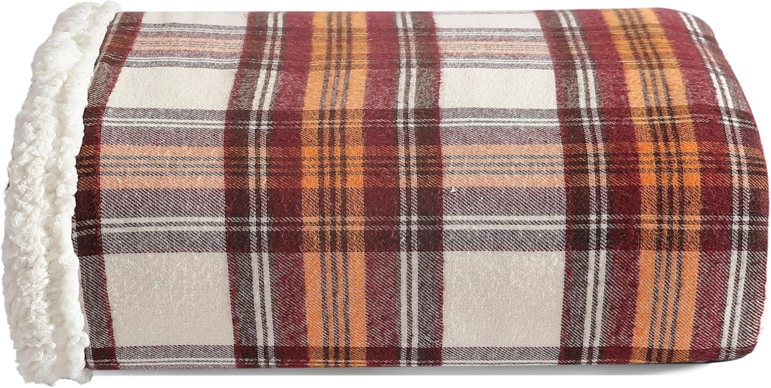 Eddie Bauer Reversible Sherpa Fleece Throw Blanket | Amazon (US)