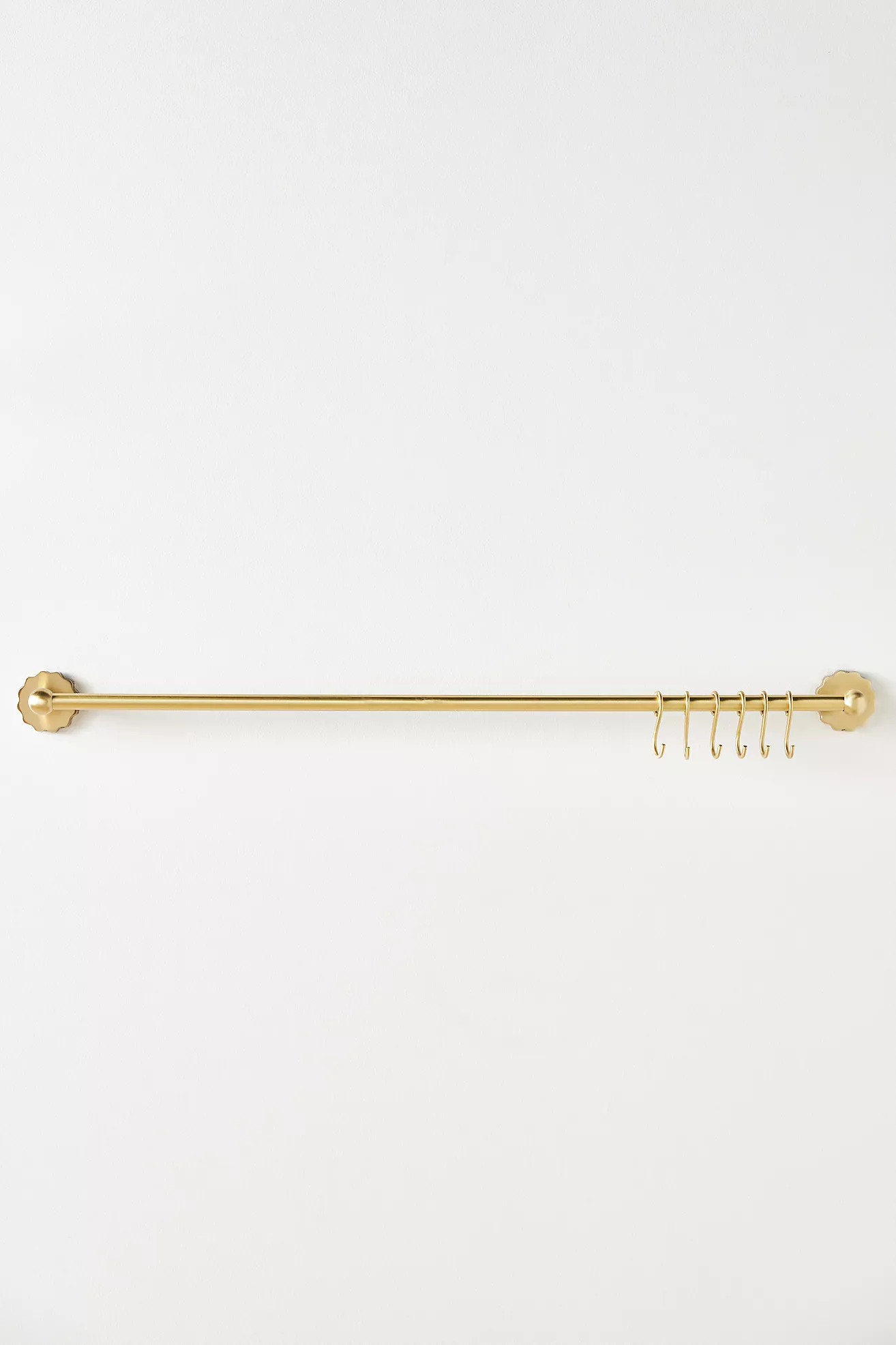 Wiggle Scalloped Brass Pot Rack Utensil Rail | Anthropologie (US)