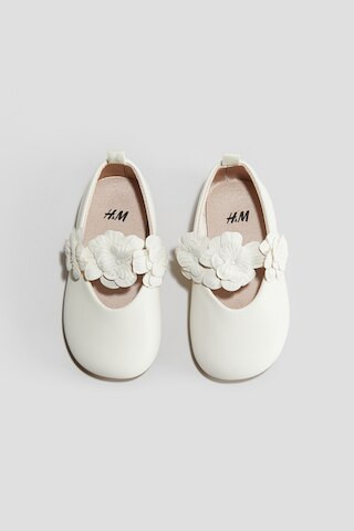H & M - Appliquéd Ballet Flats - White | H&M (US + CA)