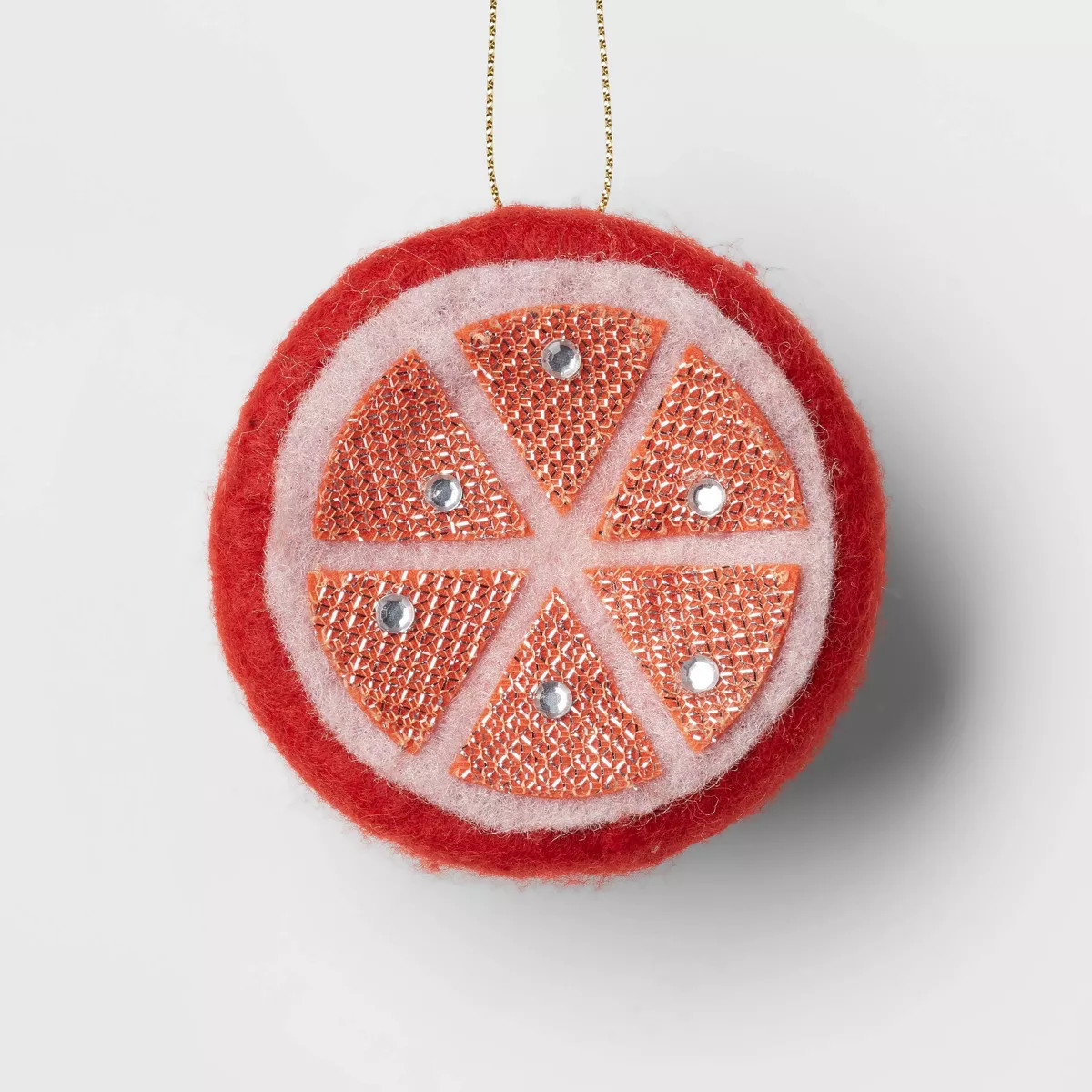 Sequined Felt Orange Slice Christmas Tree Ornament Orange - Wondershop™ | Target