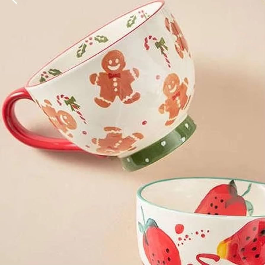 Christmas Ceramic Mugs Coffee Mug Cute Gingerbread Man Water Cup Girls Boys Friends Gifts Drinkware | Amazon (US)