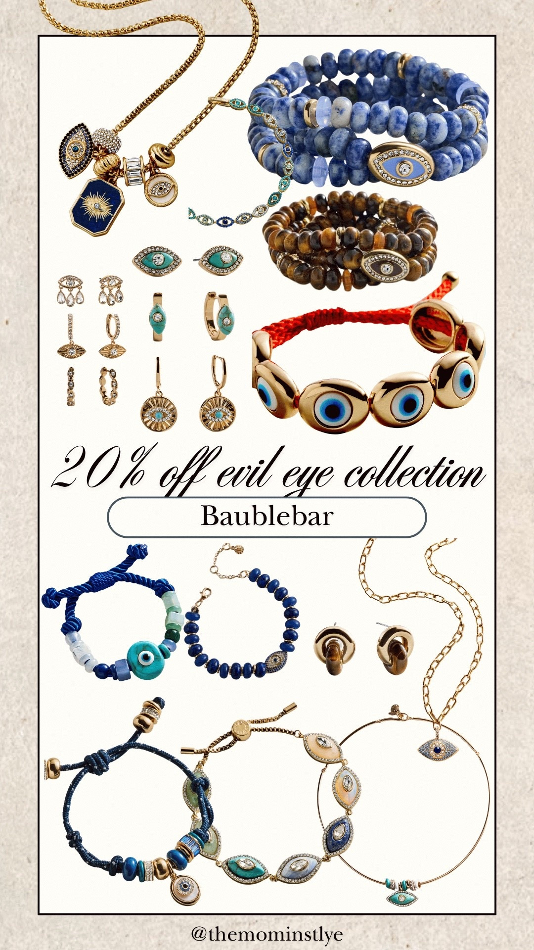 20% off of the entire evil eye collection at Baublebar

#LTKMothersDay #LTKgrwm #LTKSaleAlert