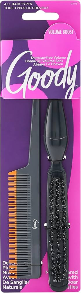 Goody Volume Boost Teasing Brush & Comb Set | Boar Bristle Damage-Free Root Lift & Backcombing To... | Amazon (US)