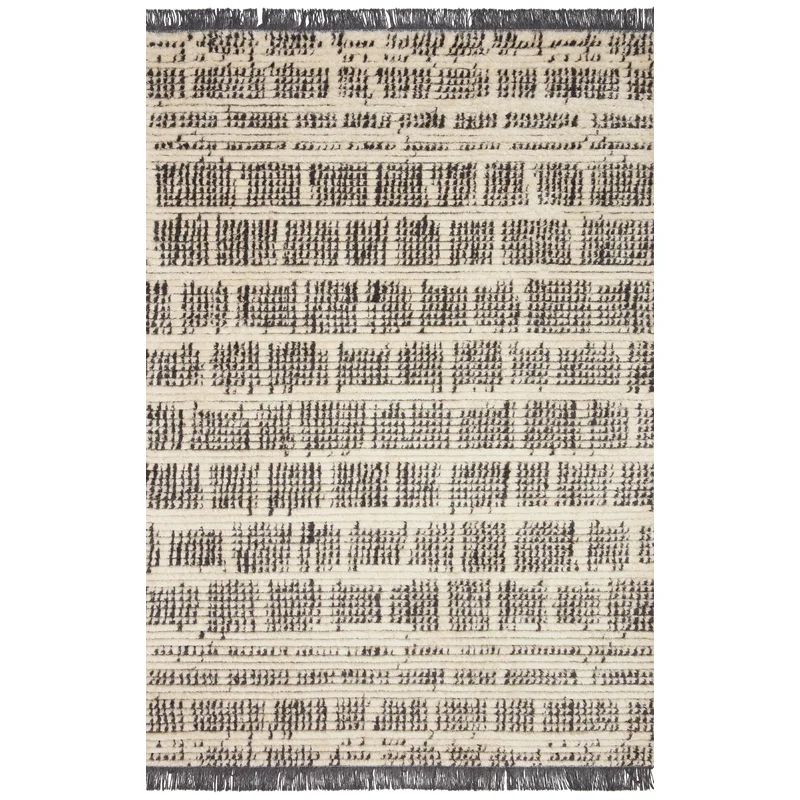 Alice Abstract Area Rug in Cream/Charcoal/Ivory | Wayfair North America